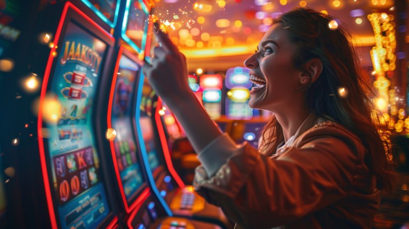 Pengguna sedang pasang taruhan pada pertandingan olahraga di perangkat mobile